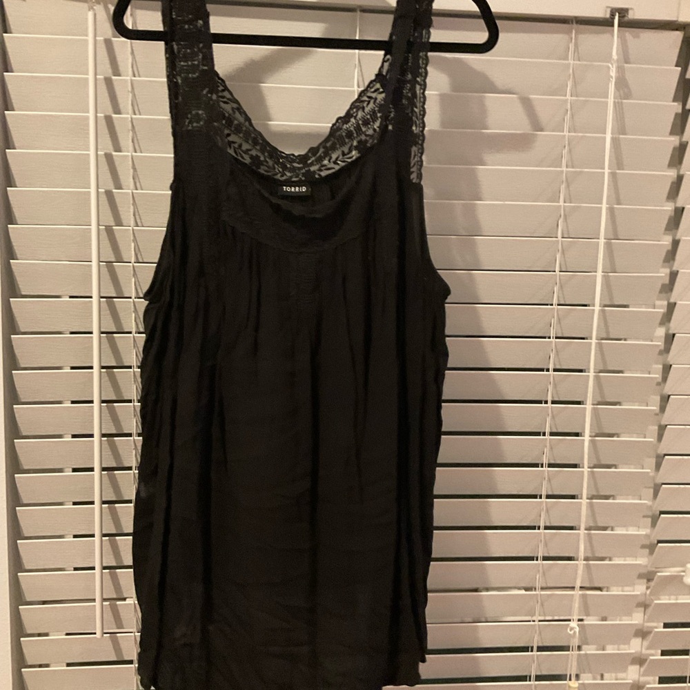 Torrid Black Lace Tank Top